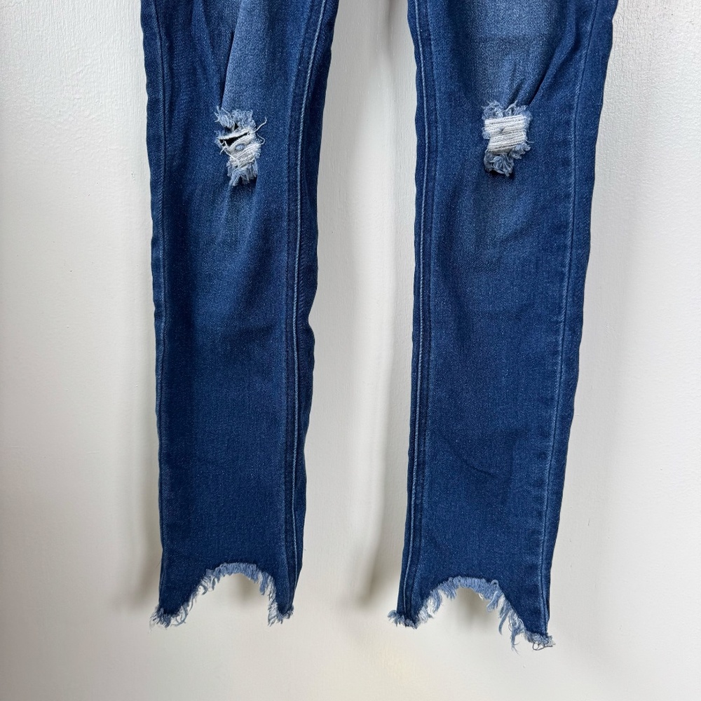 Hydraulic deep blue jeans women size 1/2 shown from multiple angles to show true - Picture 6 of 9